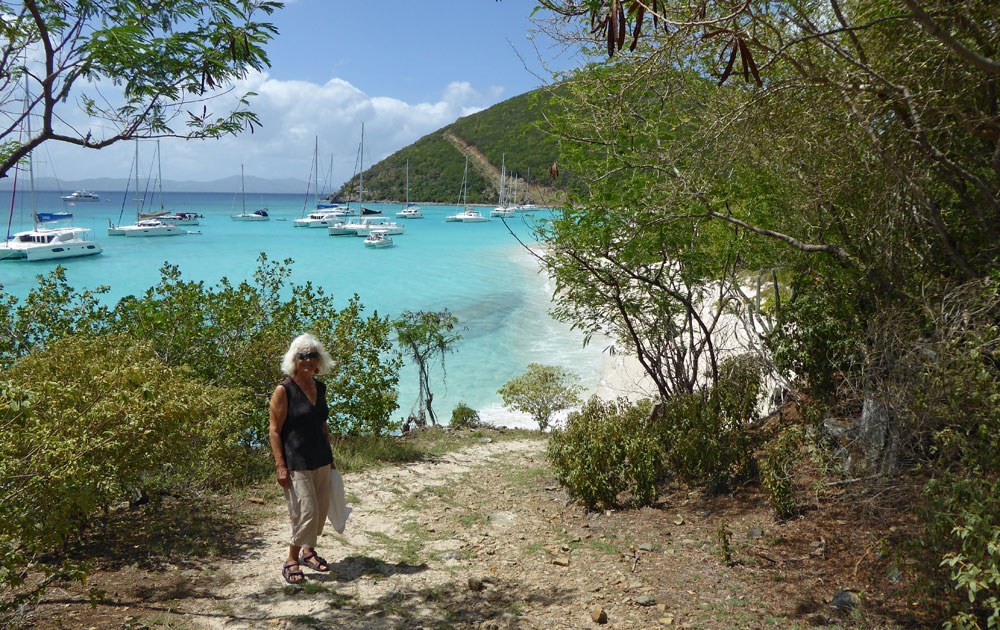 White Bay, an anchorage on Jost van Dyke, one of the British Virgin Islands in the Caribbean