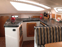galley in a modern cruising catamaran