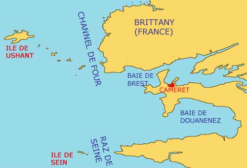 Sketch map of northwest Brittany