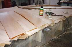 the second stage of making the coachroof for our wooden sailing boat