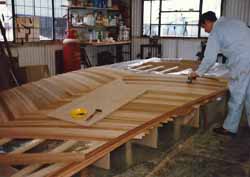 making the coachroof for our wood epoxy, cedar strip hulled sailboat