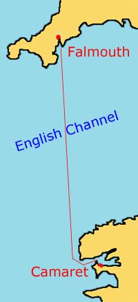 Sketch of passage across the English Channel, from Falmouth to Camaret