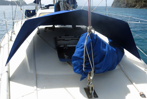 Making a foredeck awning