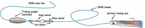 offshore trolling handline