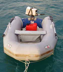 An Avon Rover inflatable dinghy