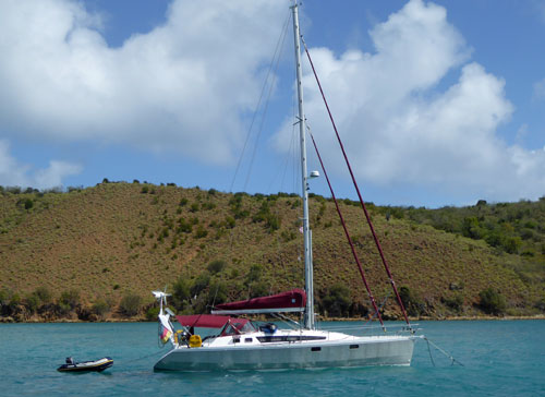 The French-built OVNI aluminium cruising boat