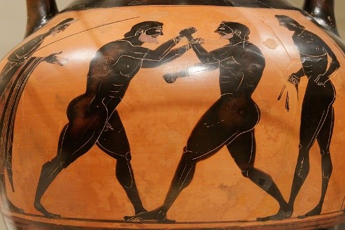 Ancient Greeks working-out