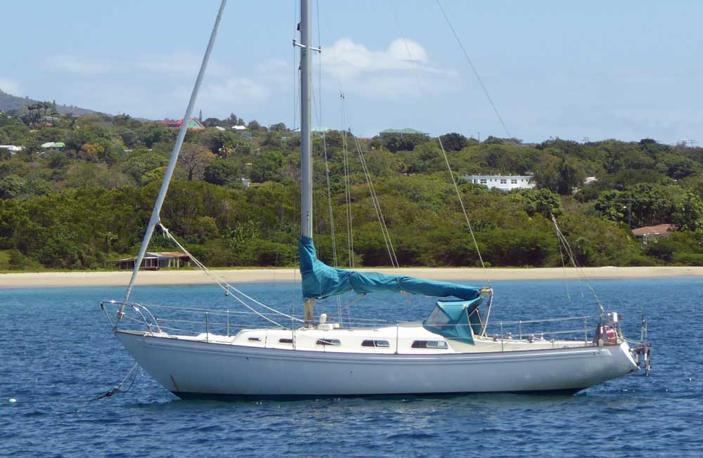 A Rival 34 cruising yacht