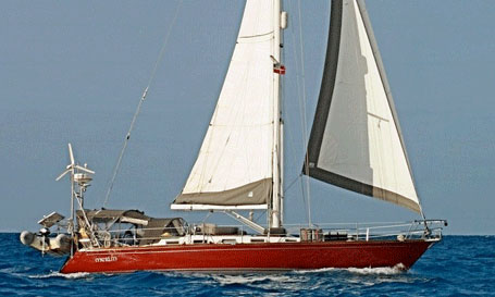 A Tartan 40 sailboat