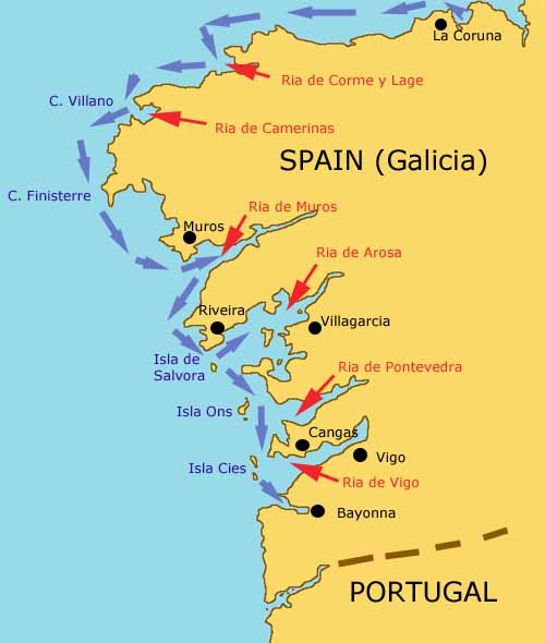 Mapa De Las Rias Bajas Ruta Por R as Baixas En 7 D as GVUS
