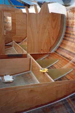 building water ballast tanks on a wood epoxy self build sailboat 