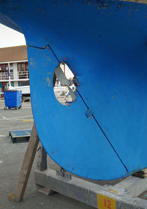 A Keel-Hull Sailboat Rudder