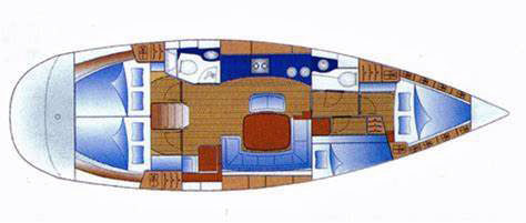 Bavaria 44 accommodation plan