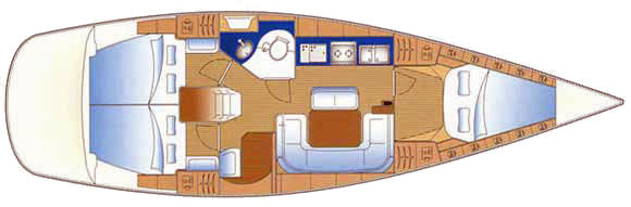 Bavaria Match 42 accommodation plan