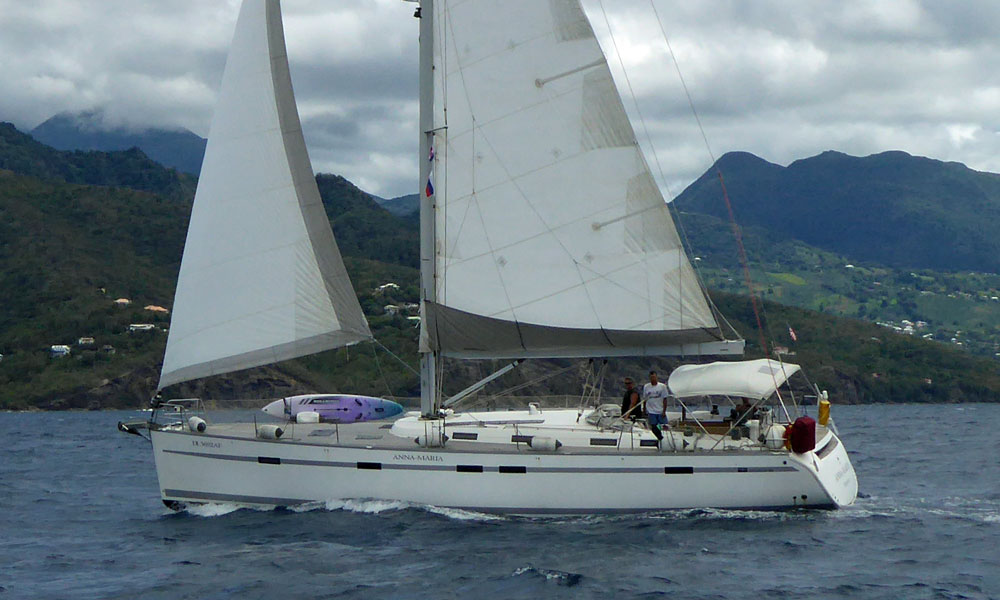 A Bavaria 55 under full sail