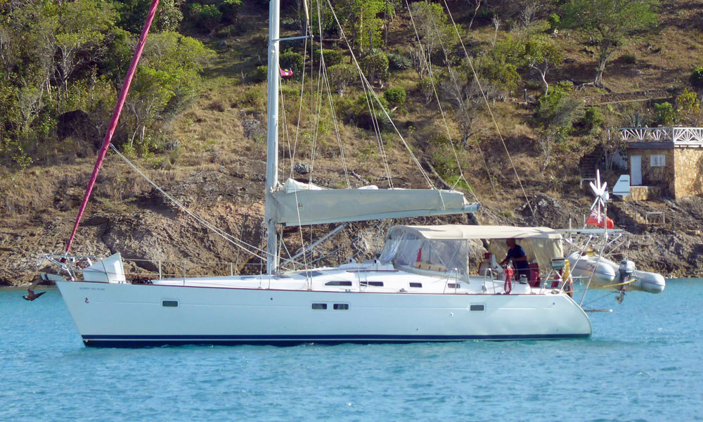 A Beneteau 423 sailboat