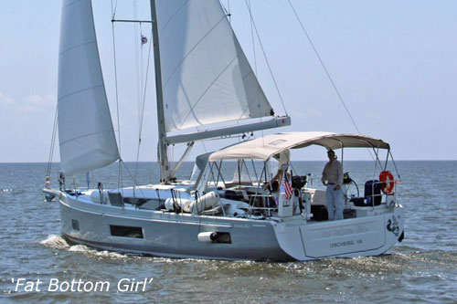 A Beneteau Oceanis 46.1 making good progress under sail