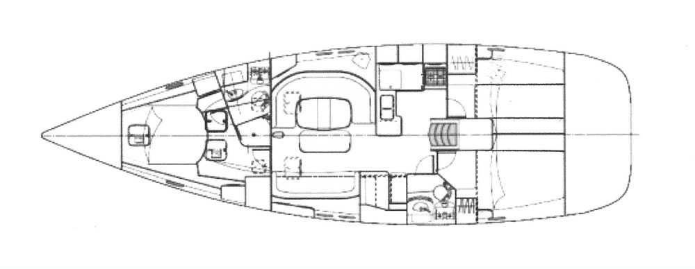 Beneteau 473 accommodation plan