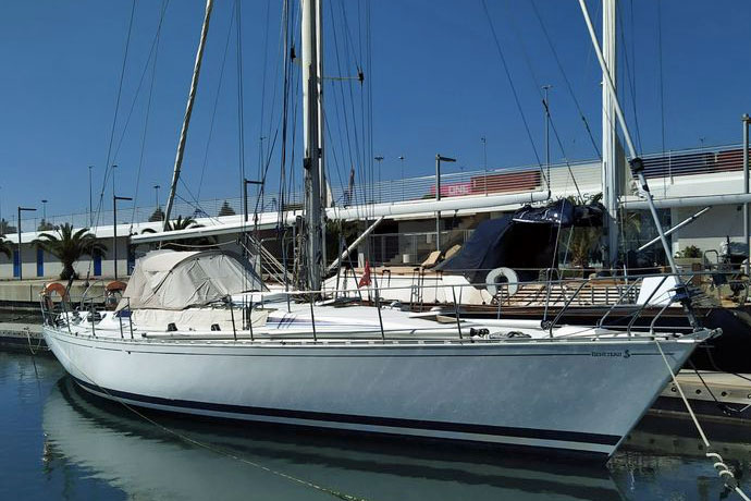 A Beneteau First 435 sailboat