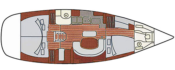 Beneteau Oceanis 411 Layout