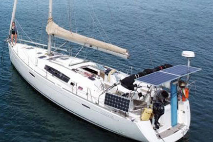 a Beneteau Oceanis 46 sailboat