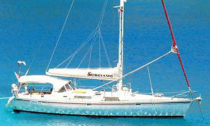 A Beneteau 500 sailboat