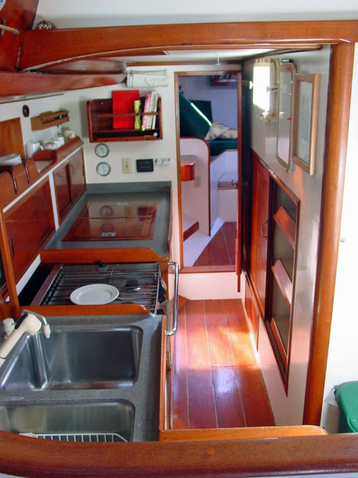 'Aleria', a Bowman 57 sailboat, galley 2