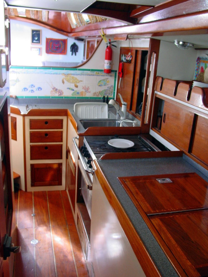 'Aleria', a Bowman 57 sailboat, galley