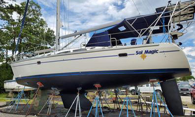 A Catalina 400 sailboat