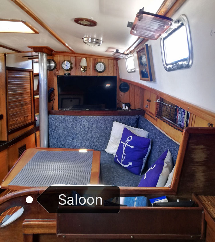 'Cecily' a 42' S&S ketch, interior