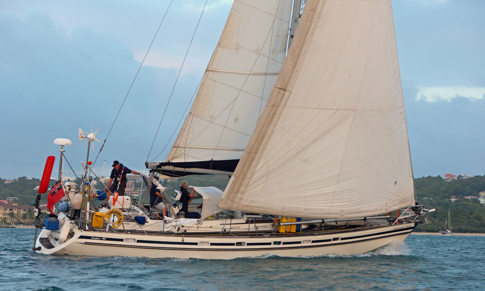 'Tumbledown Wind' a Contest 44 Yacht under sail