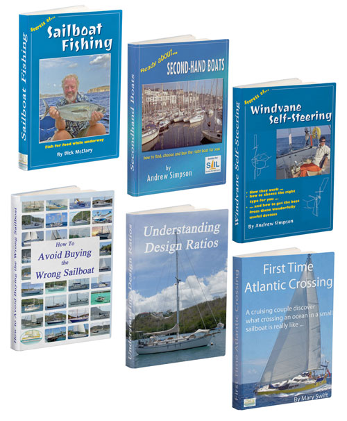 Collage of eBooks related to sailing