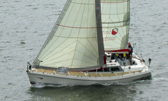 An Etap 28i sailboat under sail