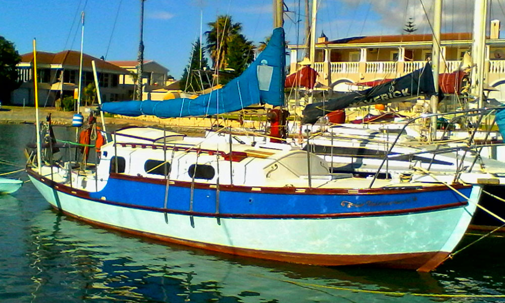 An Eventide 26 sailboat