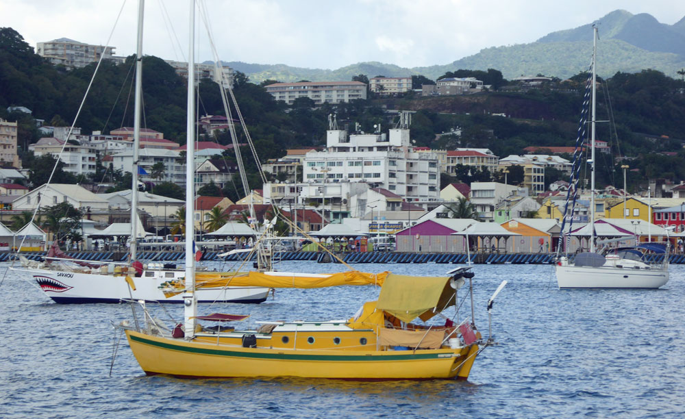 Yachts anchored at Fort de France, Martinique