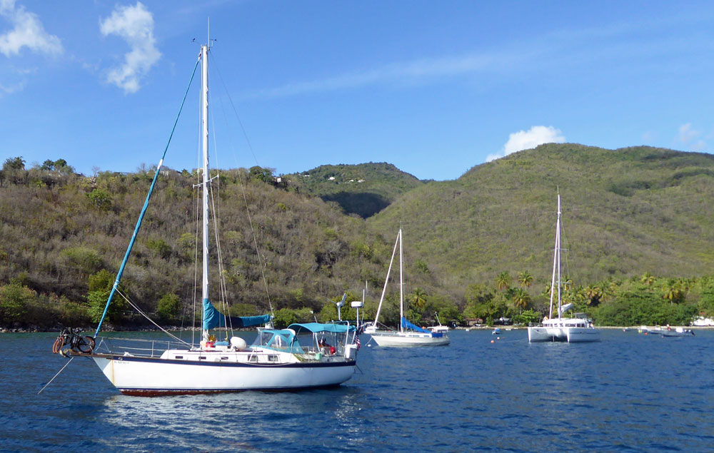 Anse a la Barque, on the west coast of Guadeloupe, French West Indies