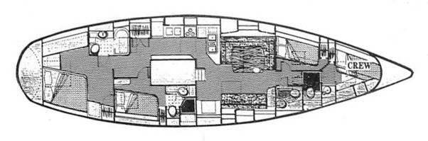 Gulfstar 60 accommodation layout