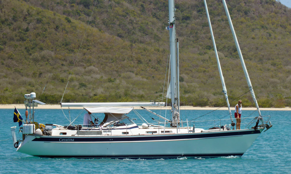 A Hallberg-Rassy 42 cruising yacht