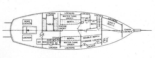 Seawolf 40, 'Wind's Way' - accommodation layout