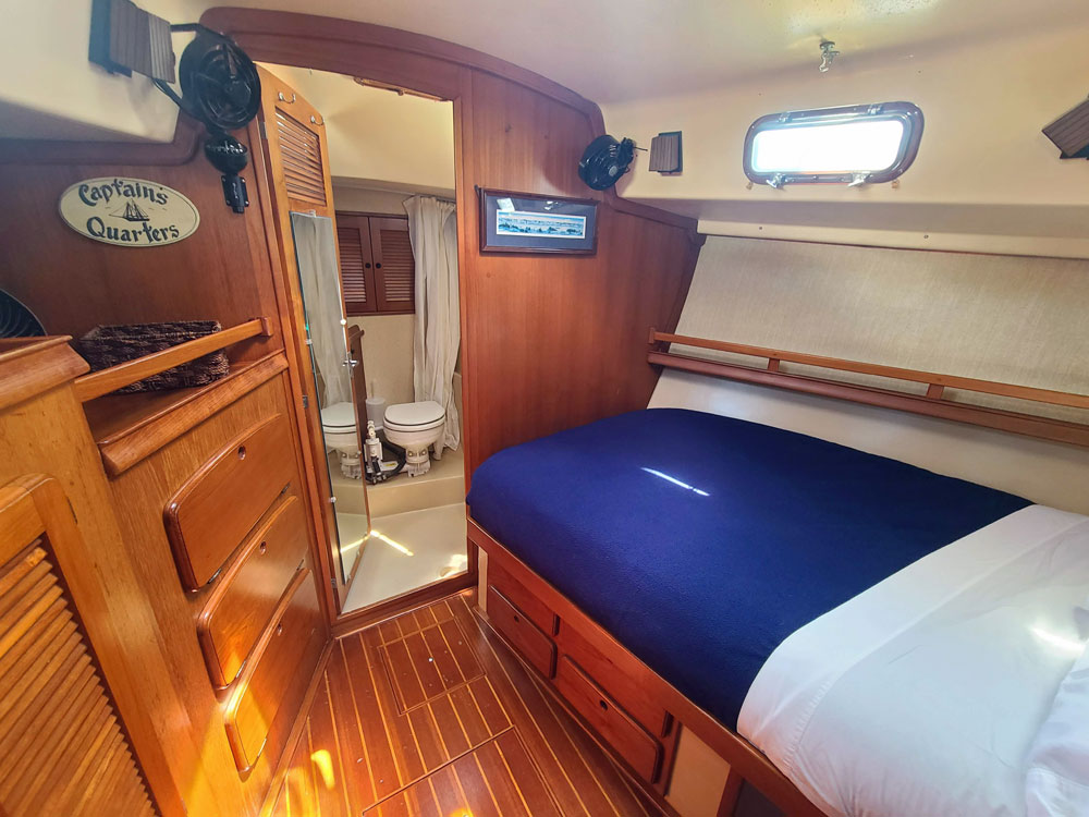 A Pullman berth on an Island Packet 38