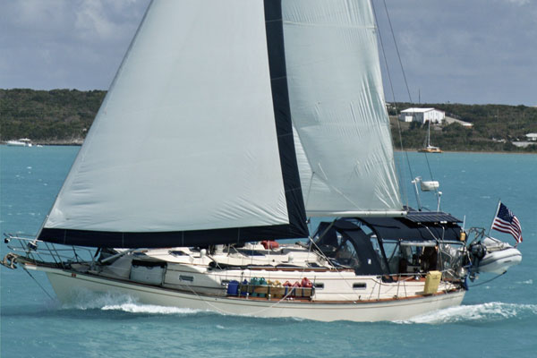 An Island Packet 40 sailboat undersail