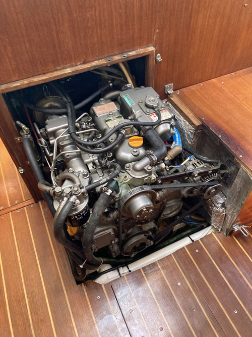 Yanmar 3JH3E engine installation on a J40 sailboat