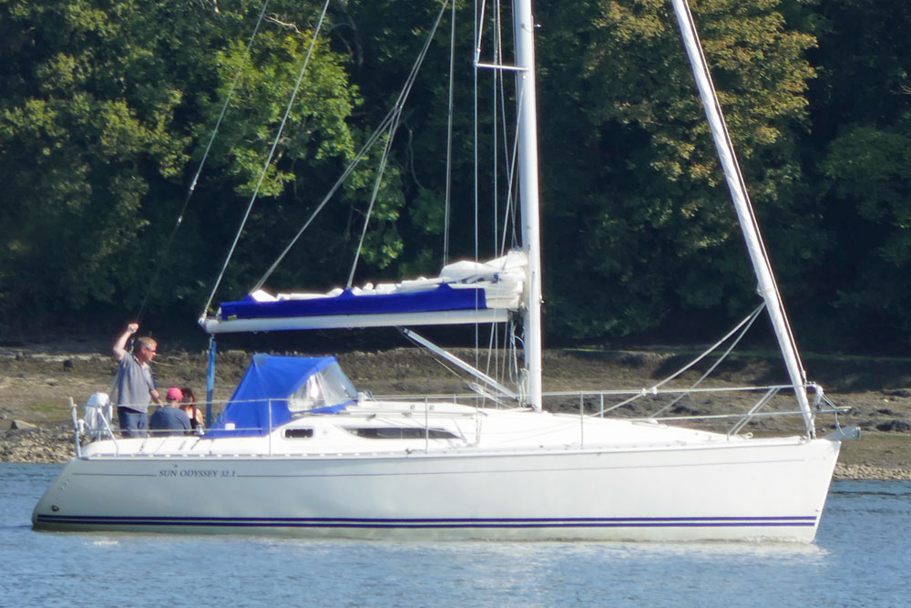 Jeanneau 'Sun Odyssey' 32-1 sailboat at anchor