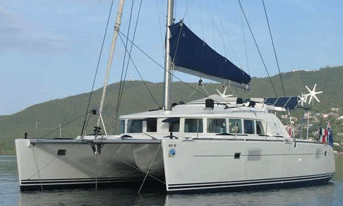 Lagoon 440 catamaran at anchor