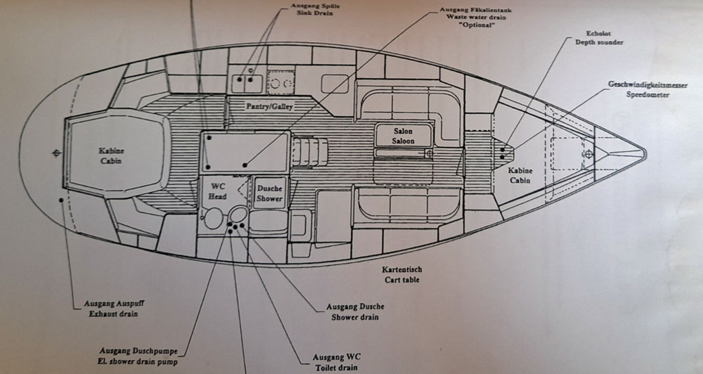 'Tangaroa II', a Bavaria 38 Ocean Layout 'Tangaroa II', a Bavaria 38 Ocean Layout