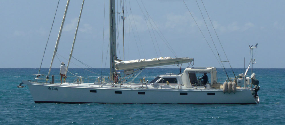 A selection of headsails on this solent cum cutter rigged cruising boat