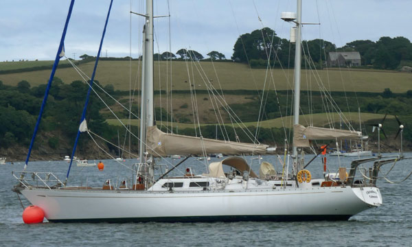 Staysail Ketch, 'Christina R', at anchor