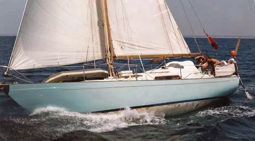 A Nicholson 32 ultra-heavy displacement sailboat. (Displacement/Length Ratio = 394)