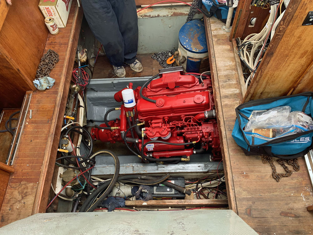 A Ford Leahman Super 90 installation in a Nauticat 33 motorsailor