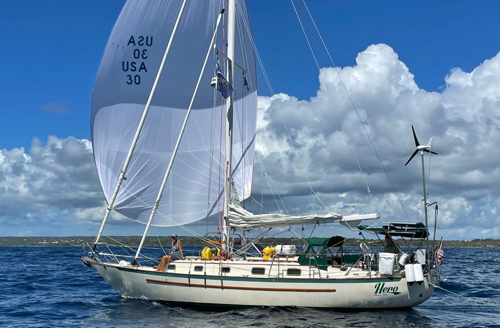 Pacific Seacraft 37, under sail 5